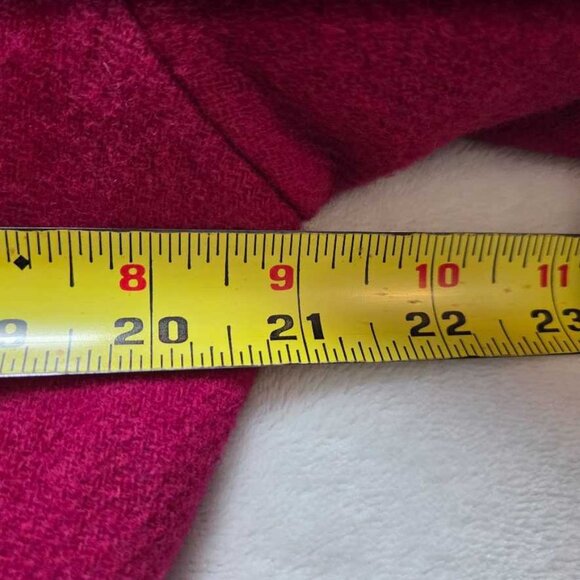 New 14 J Crew Factory wool-blend lady day coat in Brilliant Berry - Picture 8 of 11